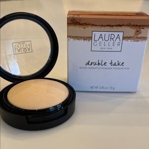 Laura Geller Double Take Baked Powder Foundation - Fair NEW